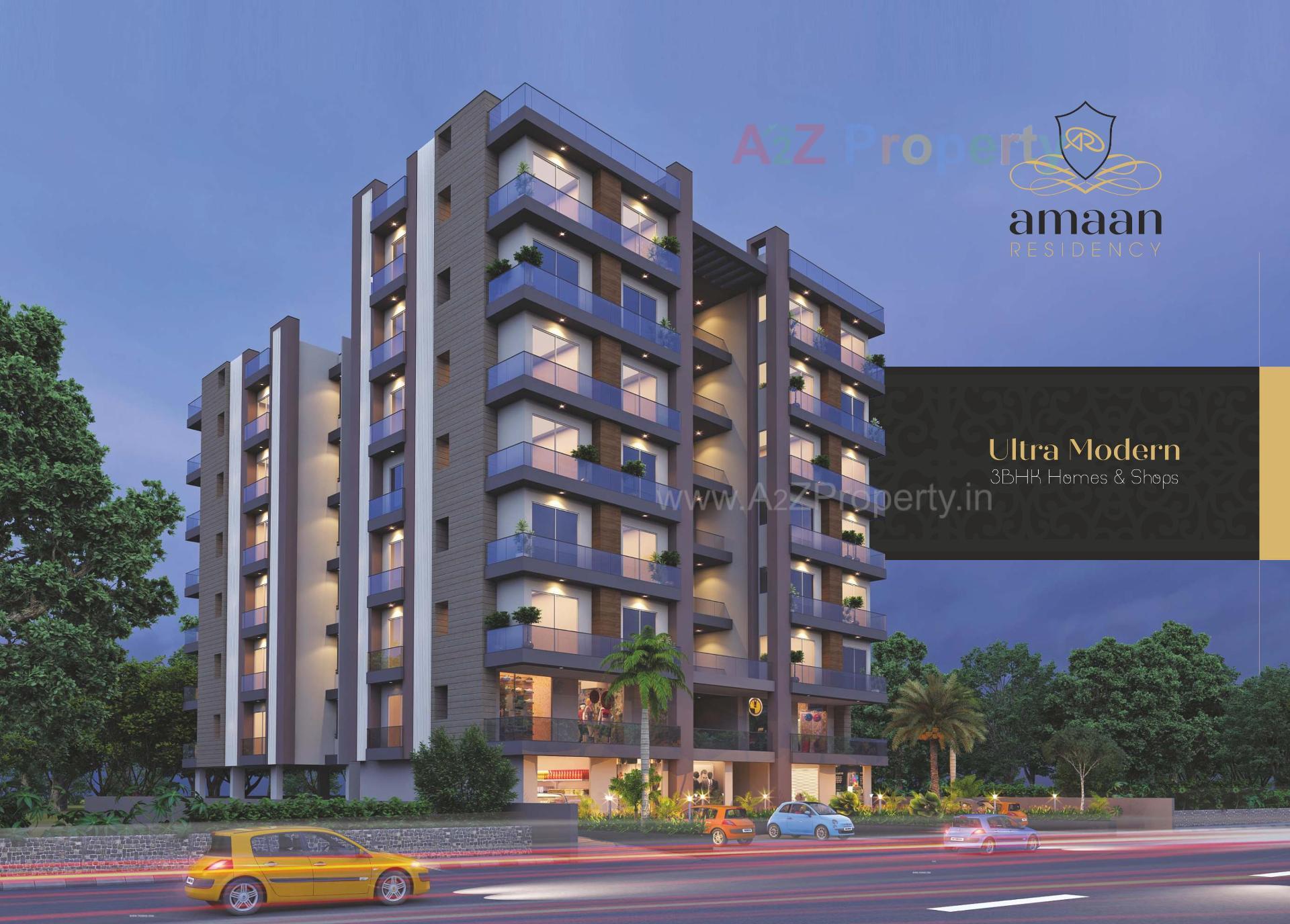 3D Elevation of real estate project Amaan Residency located at Ahmedabad, Ahmedabad, Gujarat
