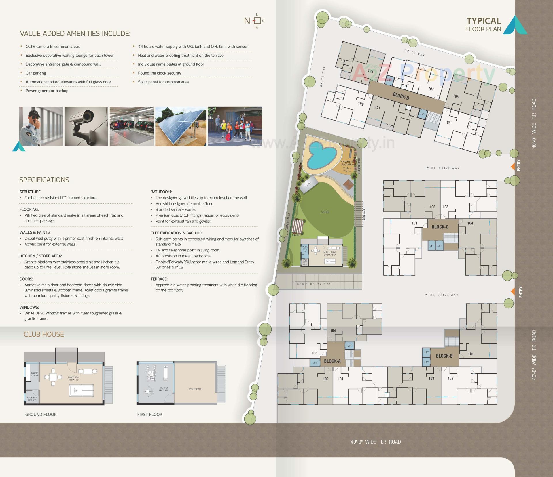 Layout of real estate project Aman Heights located at Chiloda, Ahmedabad, Gujarat