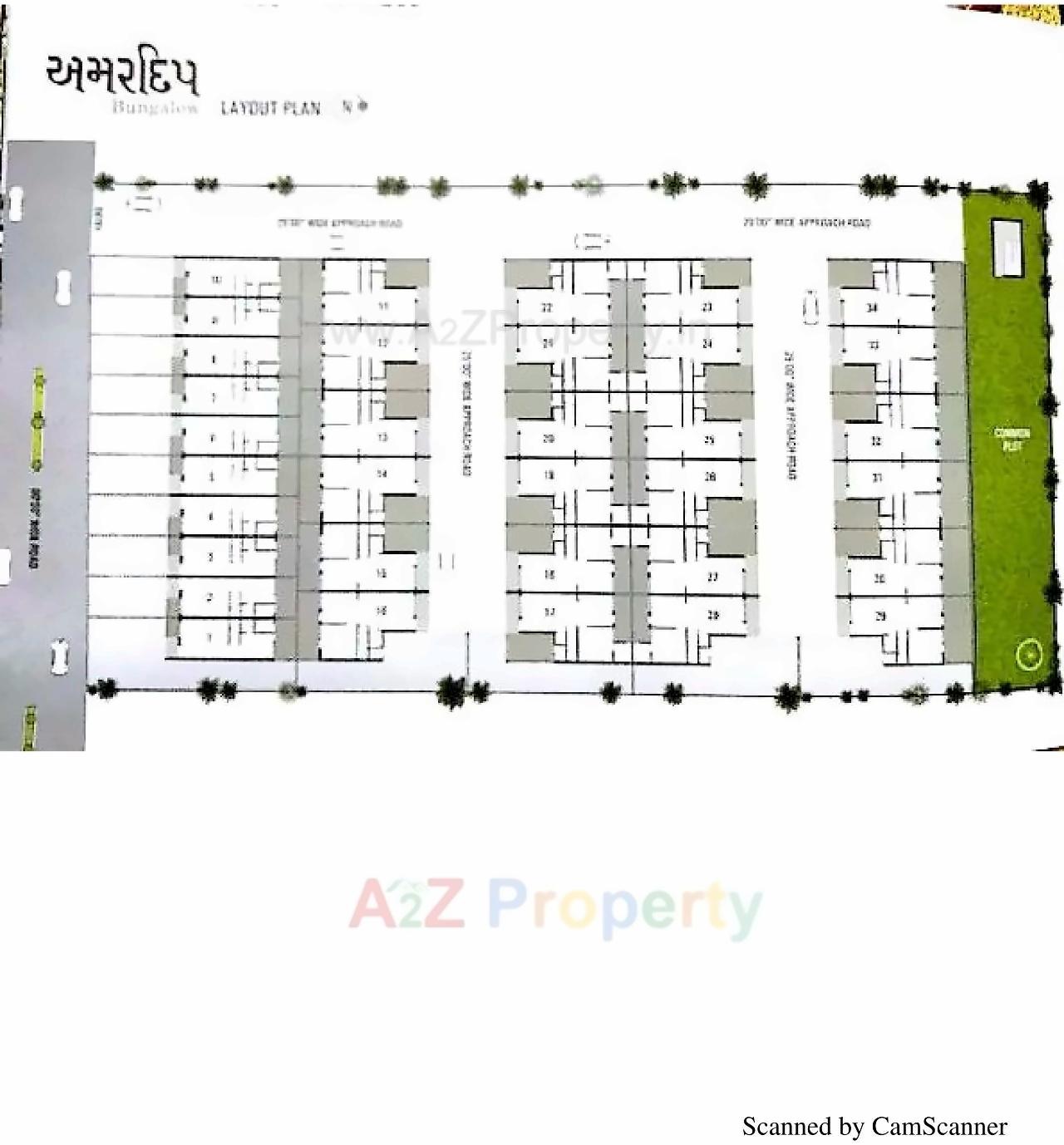 Layout of real estate project Amardeep Bungalow located at Singrva, Ahmedabad, Gujarat