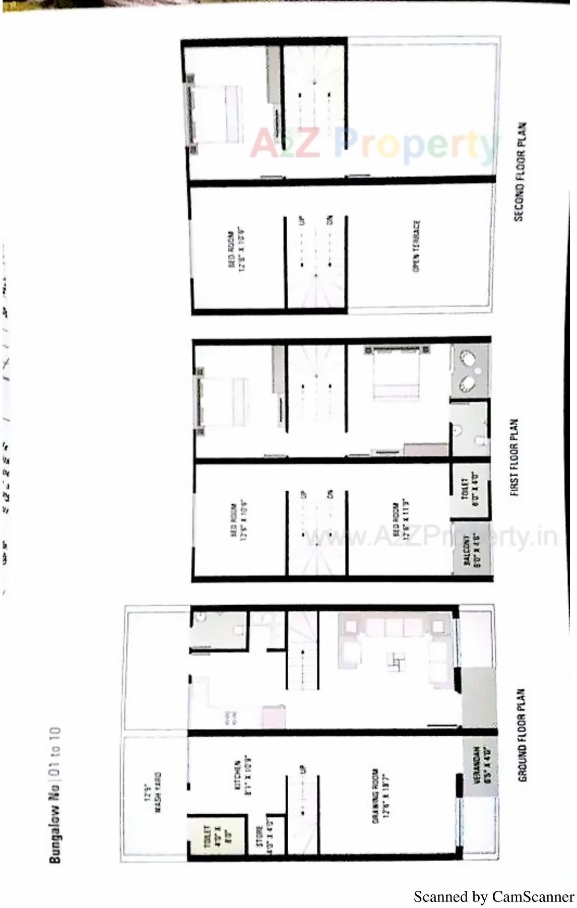 Layout of real estate project Amardeep Bungalow located at Singrva, Ahmedabad, Gujarat