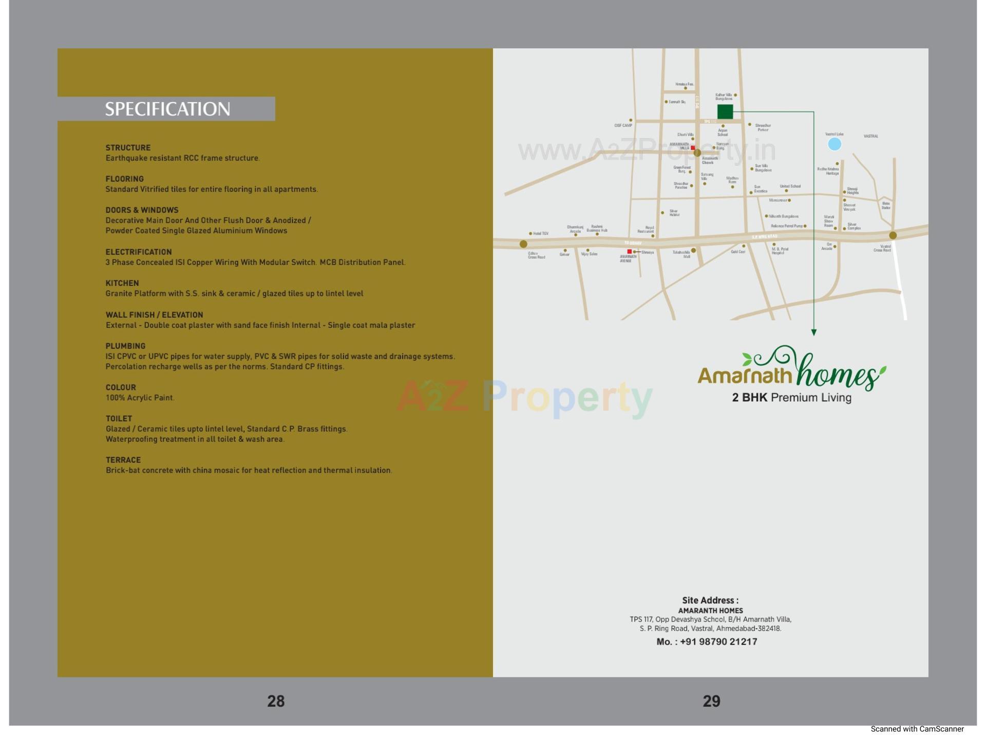  of real estate project Amarnath Homes located at Vastral, Ahmedabad, Gujarat