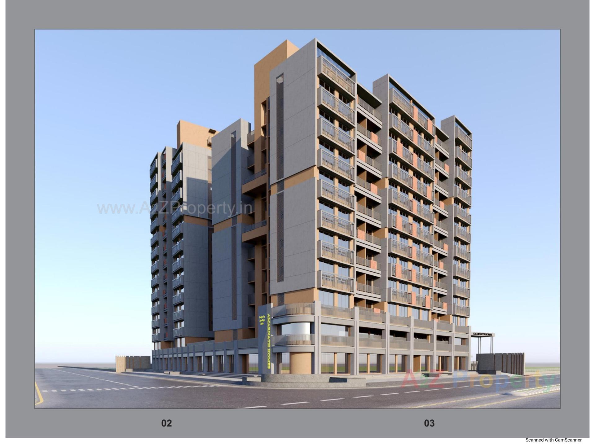 3D Elevation of real estate project Amarnath Homes located at Vastral, Ahmedabad, Gujarat