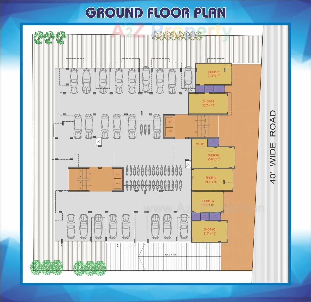 Layout of real estate project Amber located at Makarba, Ahmedabad, Gujarat