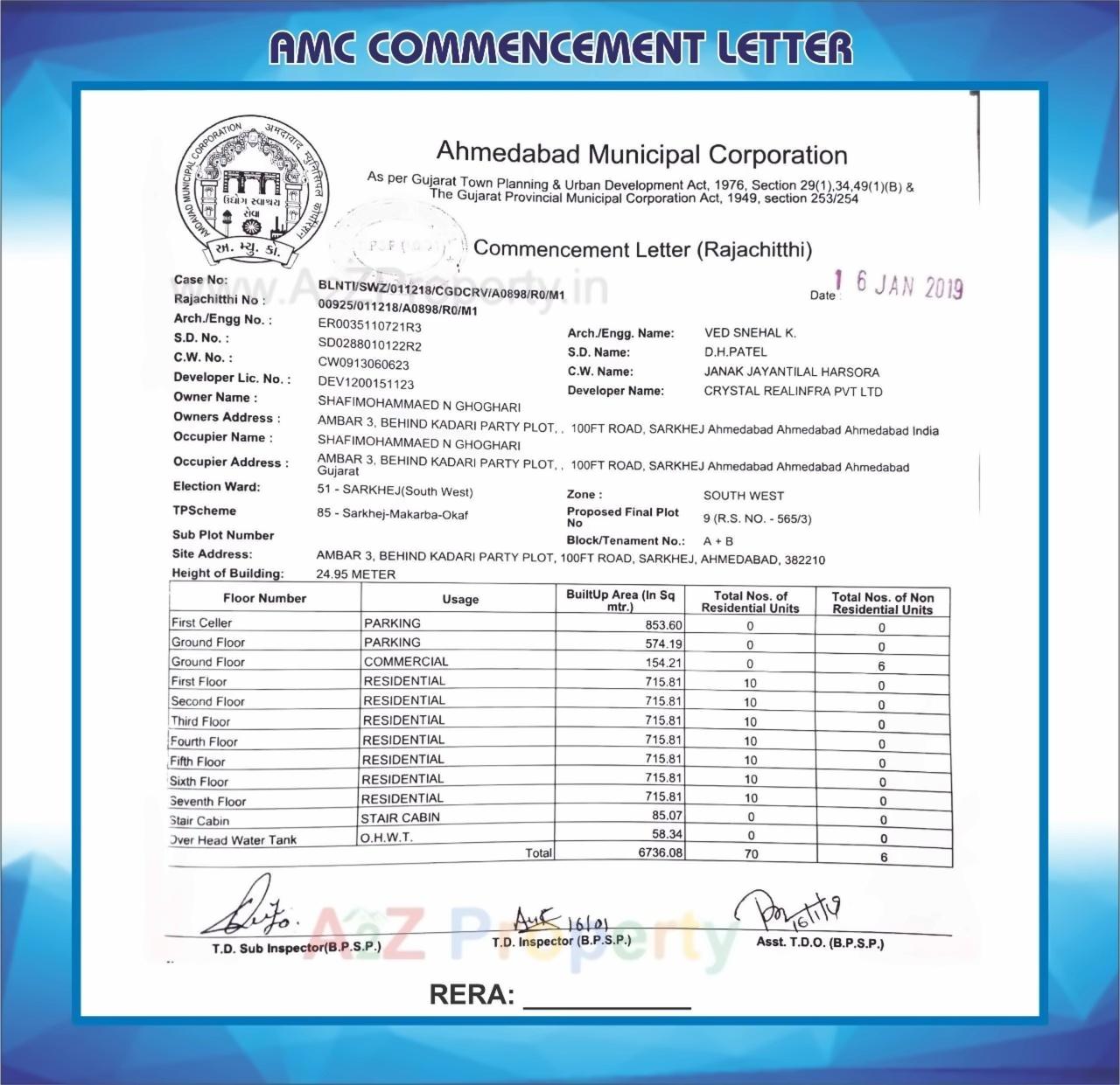  of real estate project Amber located at Makarba, Ahmedabad, Gujarat