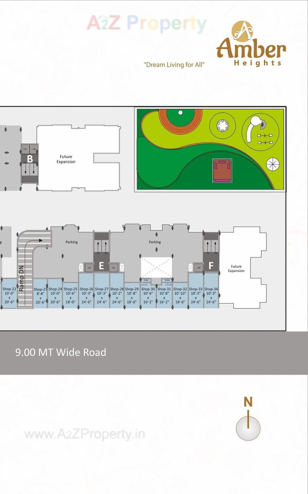 Layout of real estate project Amber Heights located at Vatva, Ahmedabad, Gujarat