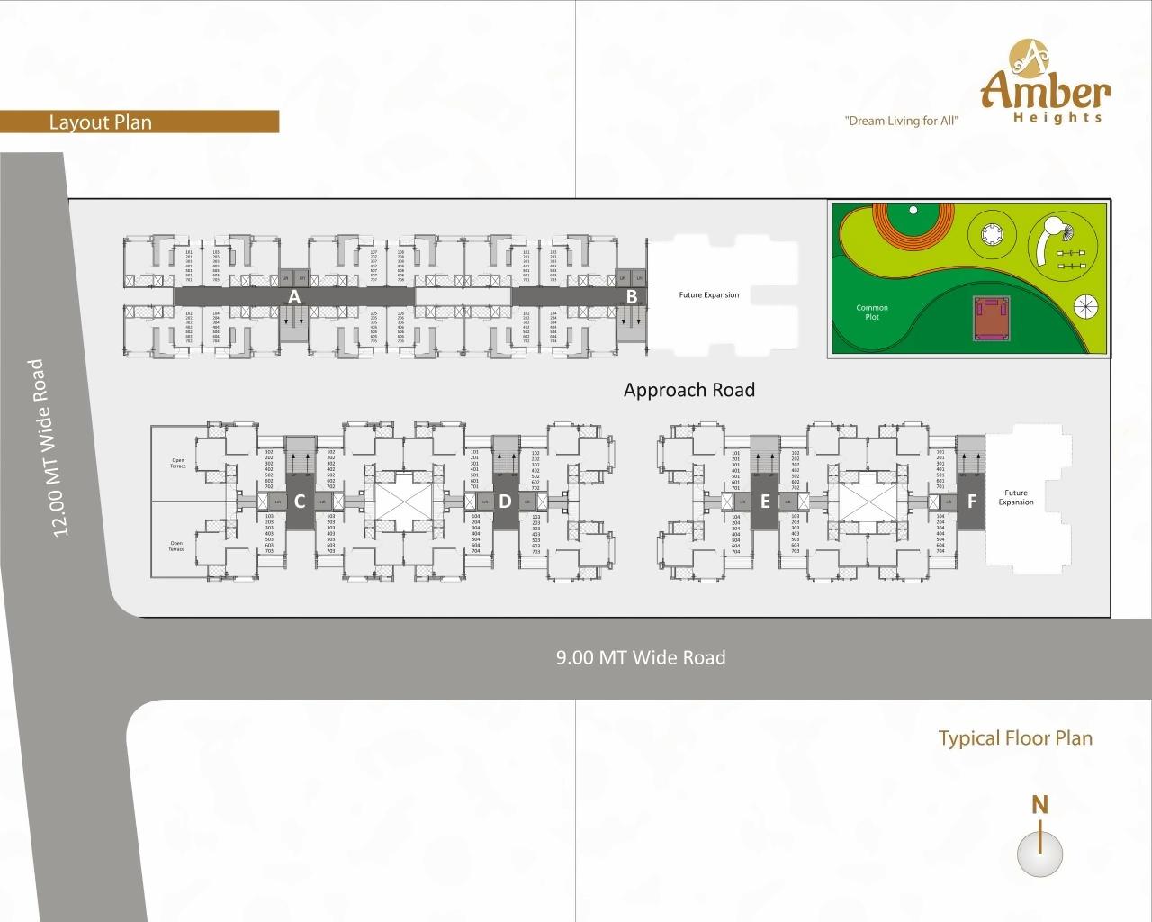 Layout of real estate project Amber Heights located at Vatva, Ahmedabad, Gujarat