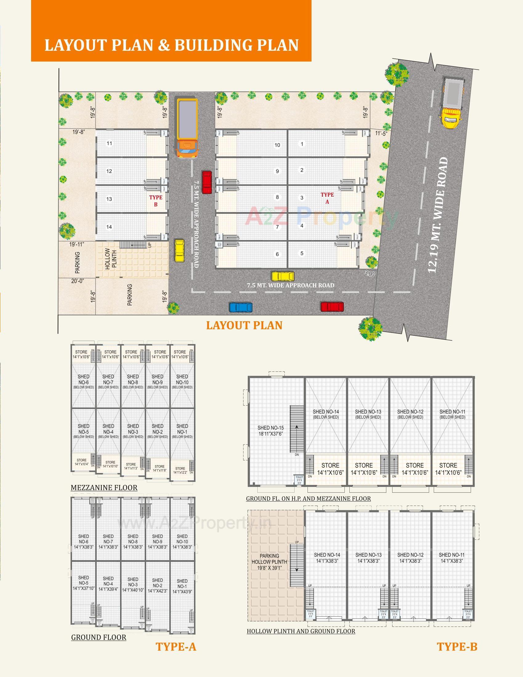 Layout of real estate project Ambica Industrial Estate located at Odhav, Ahmedabad, Gujarat