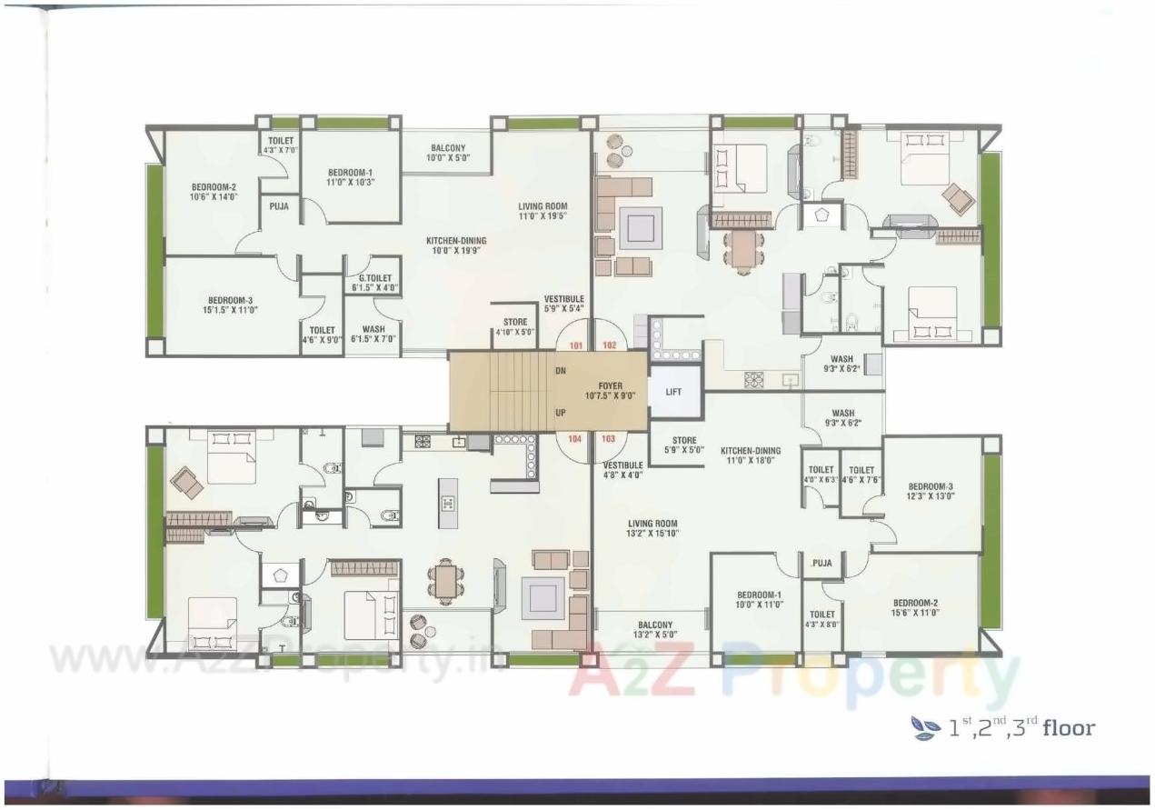 Layout of real estate project Ambience Park located at Kocharab, Ahmedabad, Gujarat