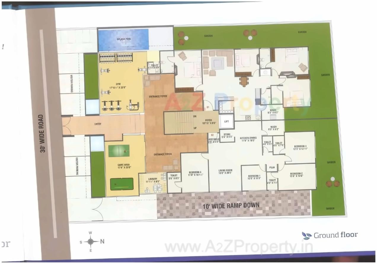 Layout of real estate project Ambience Park located at Kocharab, Ahmedabad, Gujarat