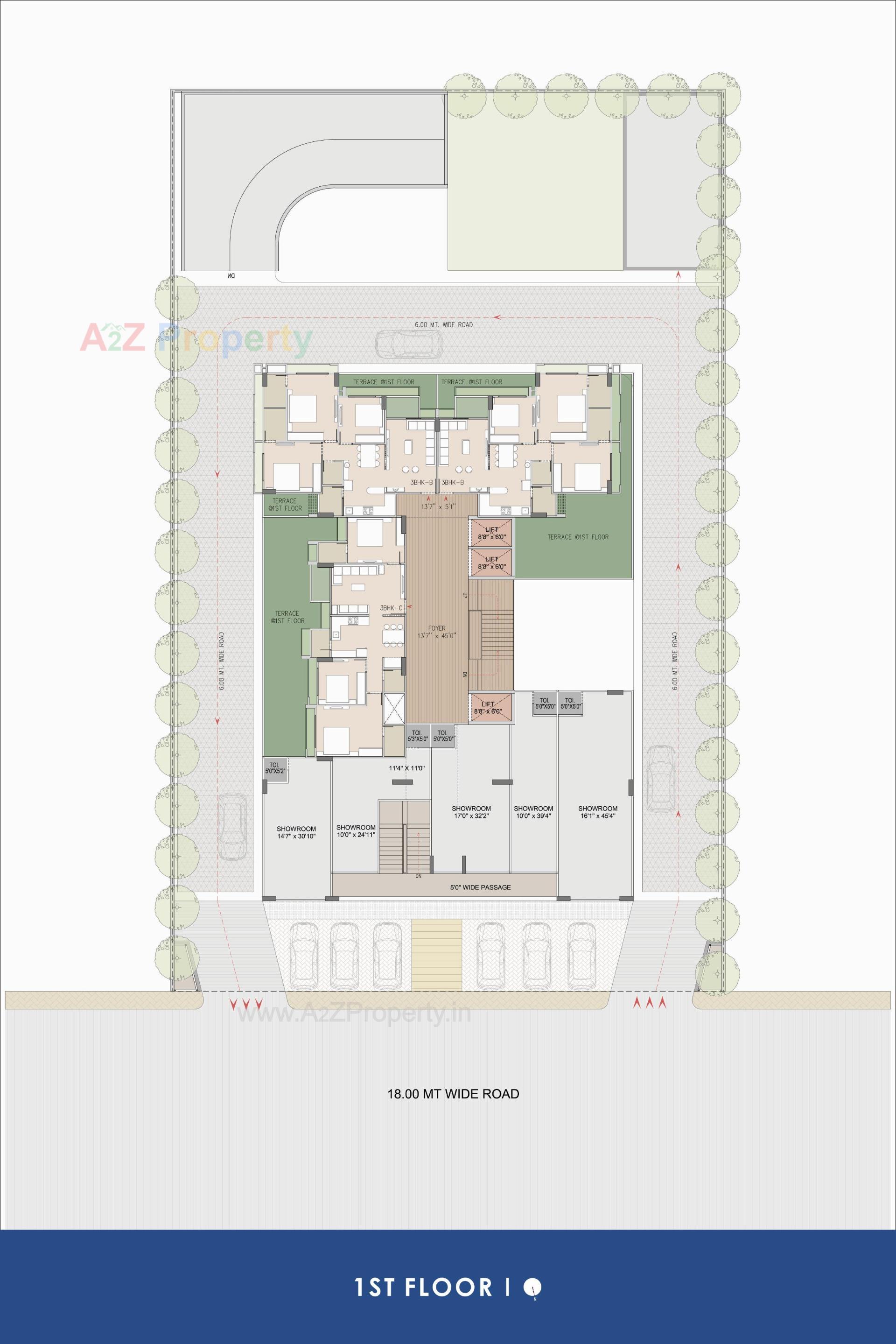 Layout of real estate project Ambli Heights located at Ambali, Ahmedabad, Gujarat
