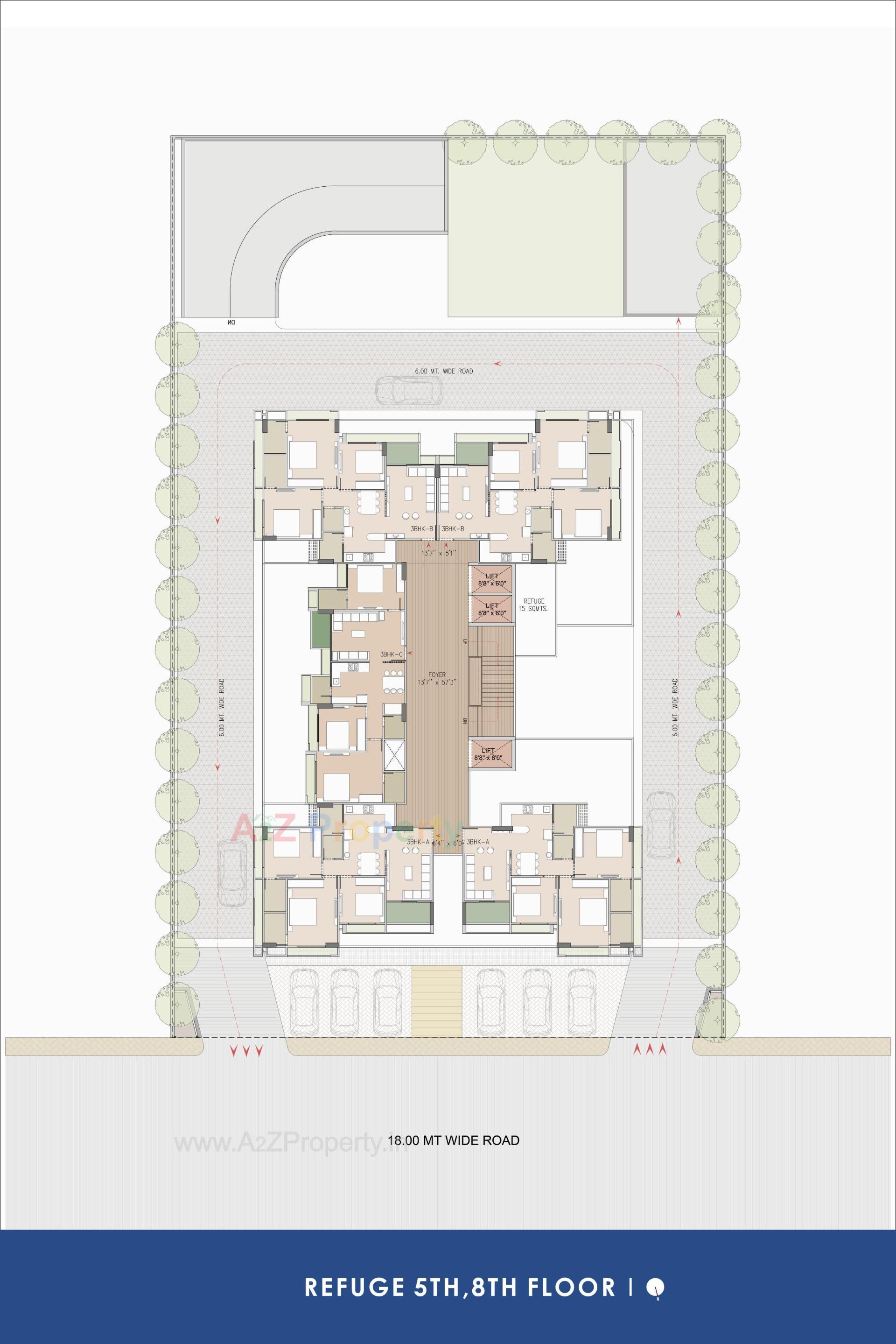 Layout of real estate project Ambli Heights located at Ambali, Ahmedabad, Gujarat