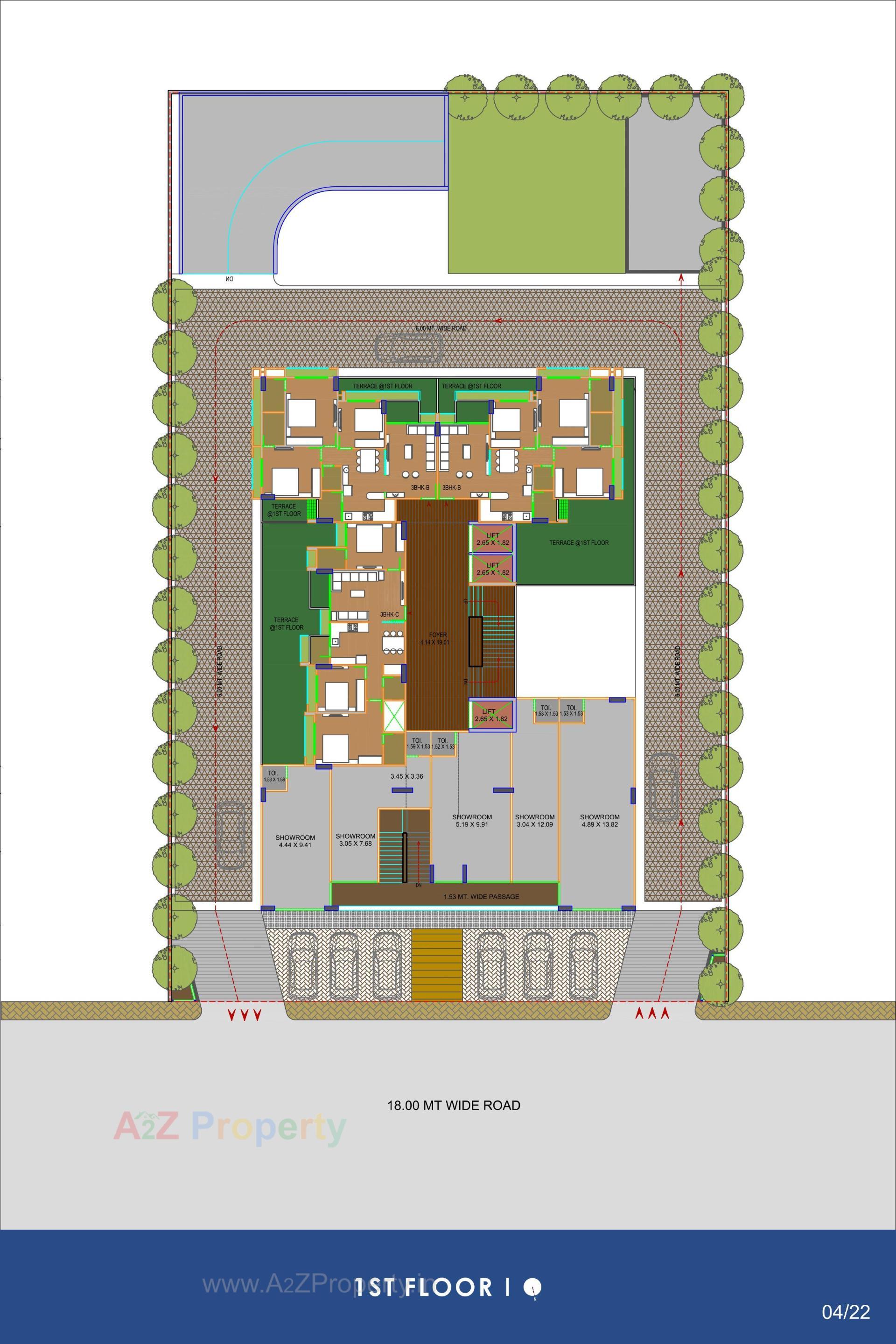 Layout of real estate project Ambli Heights located at Ambali, Ahmedabad, Gujarat