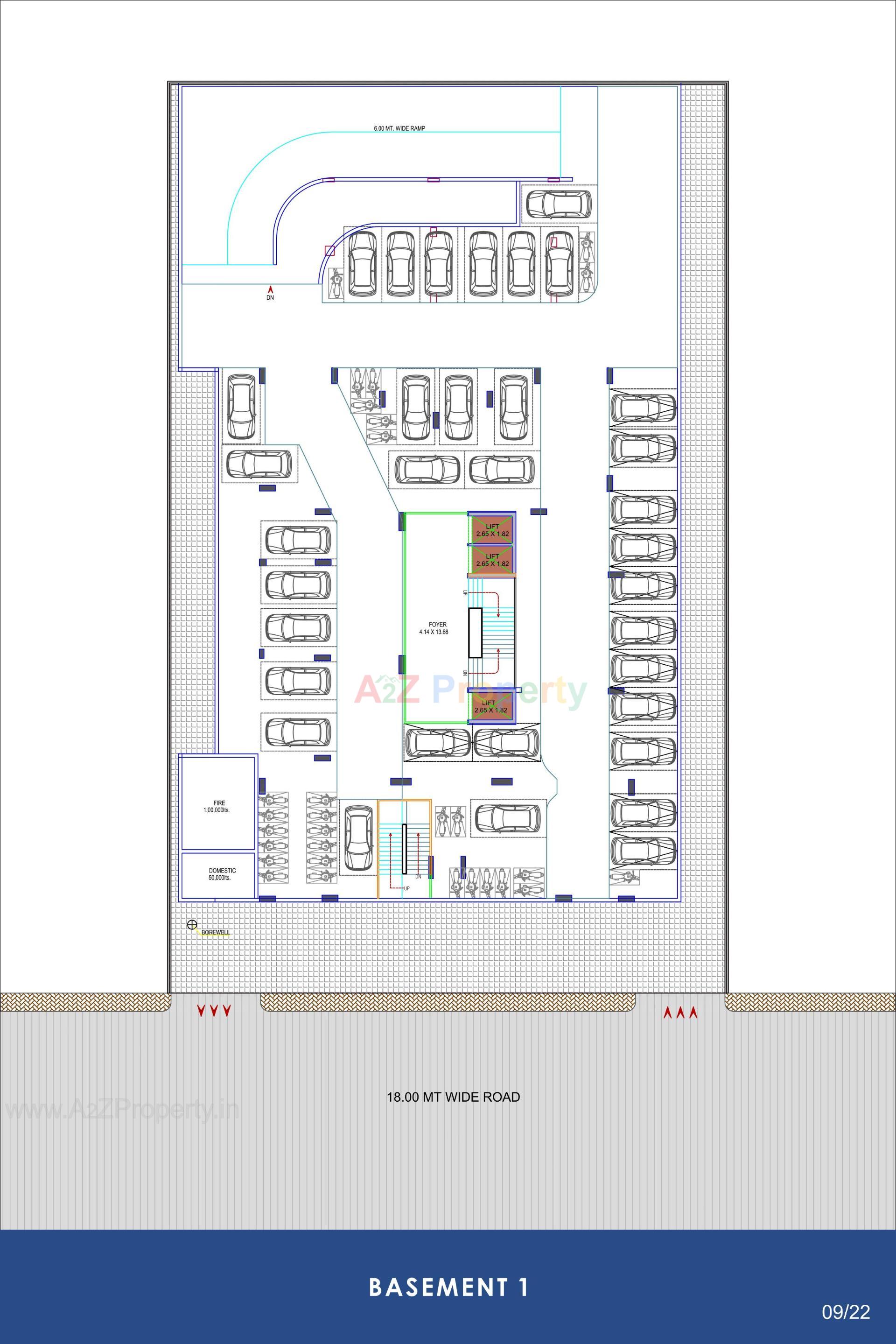 Layout of real estate project Ambli Heights located at Ambali, Ahmedabad, Gujarat