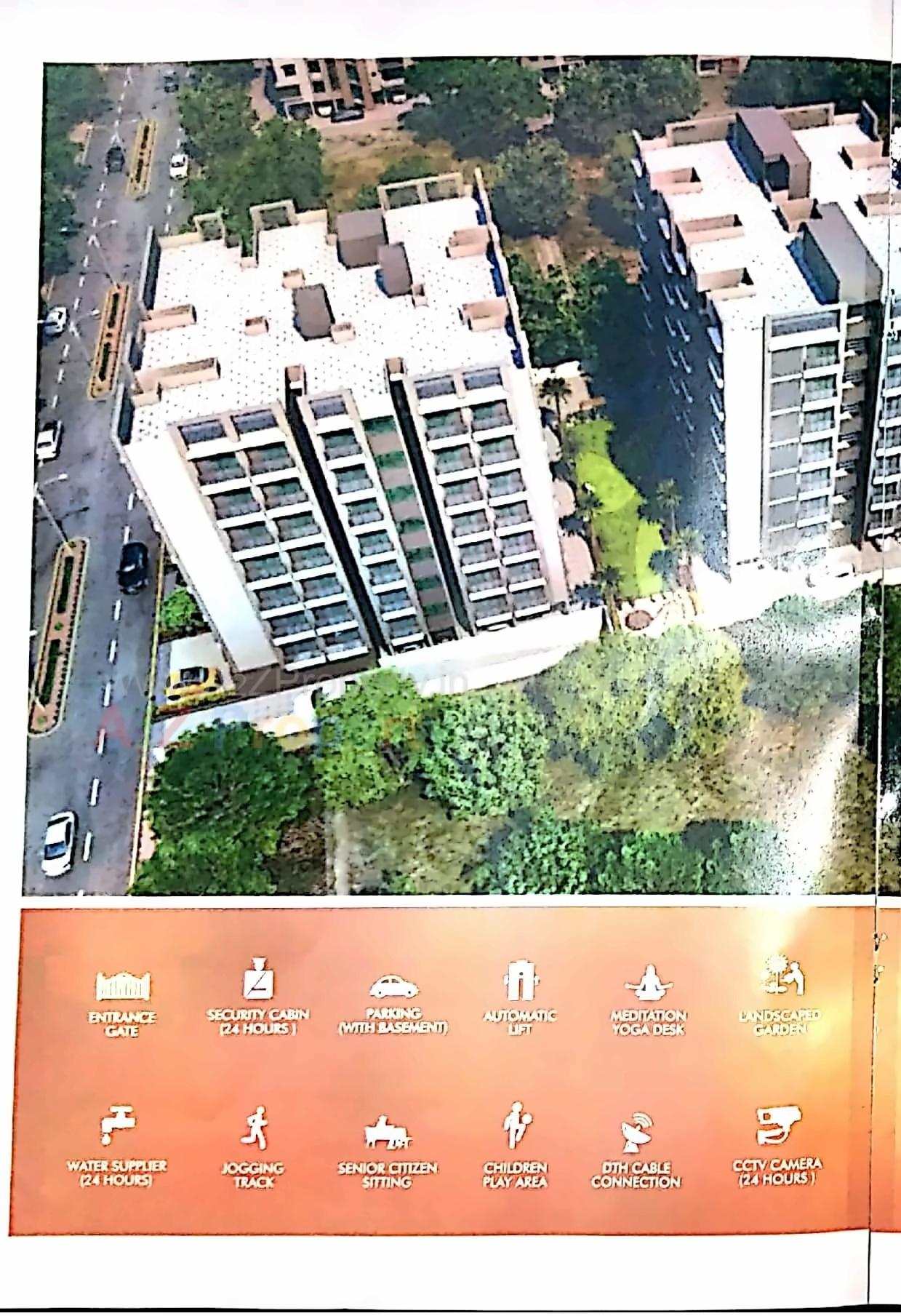 3D Elevation of real estate project Amimangal located at Tragad, Ahmedabad, Gujarat