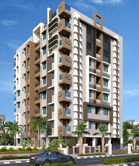 3D Elevation of real estate project Amita Apartment located at Paldi, Ahmedabad, Gujarat