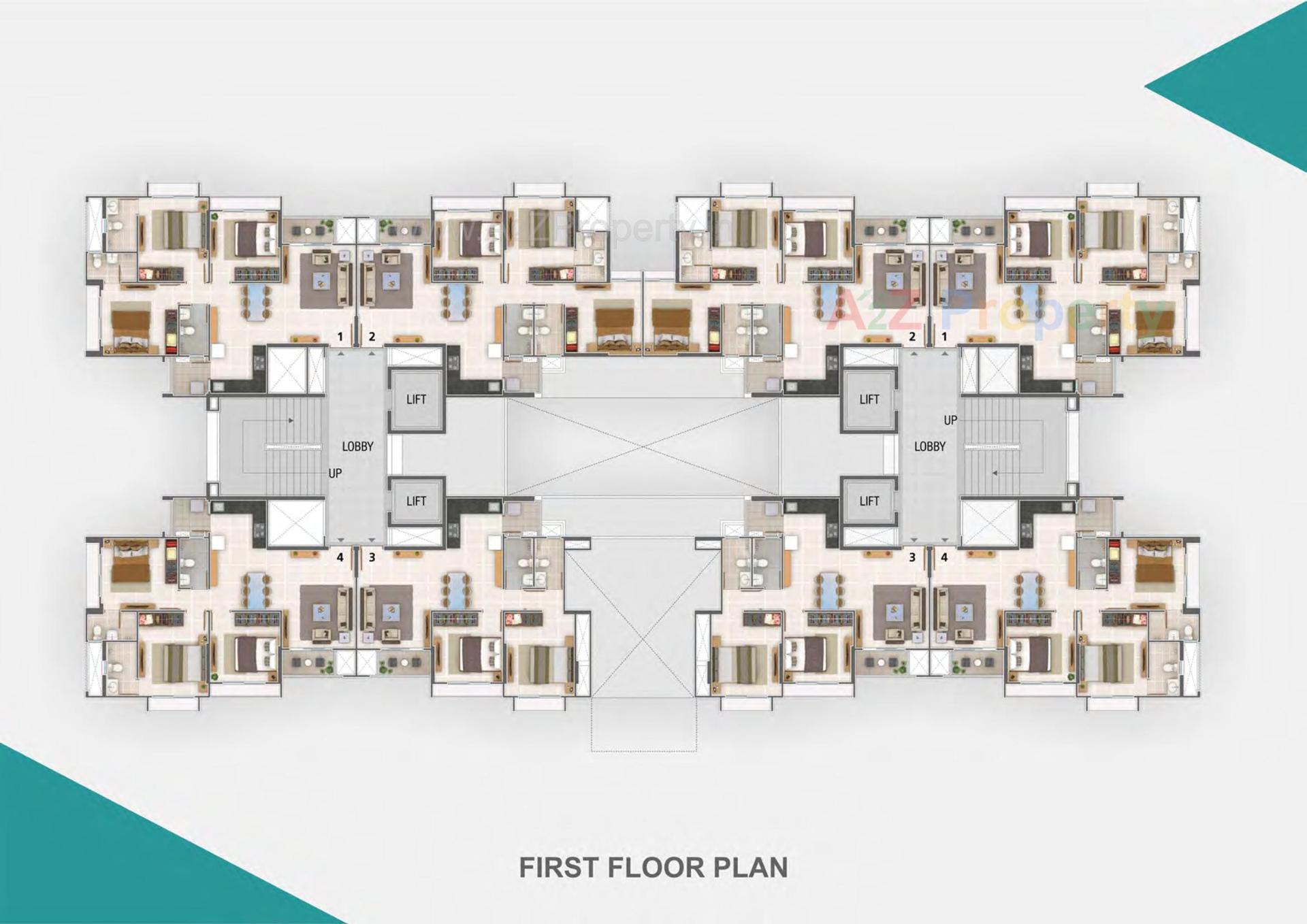 Layout of real estate project Amogha located at Khodiyar, Ahmedabad, Gujarat
