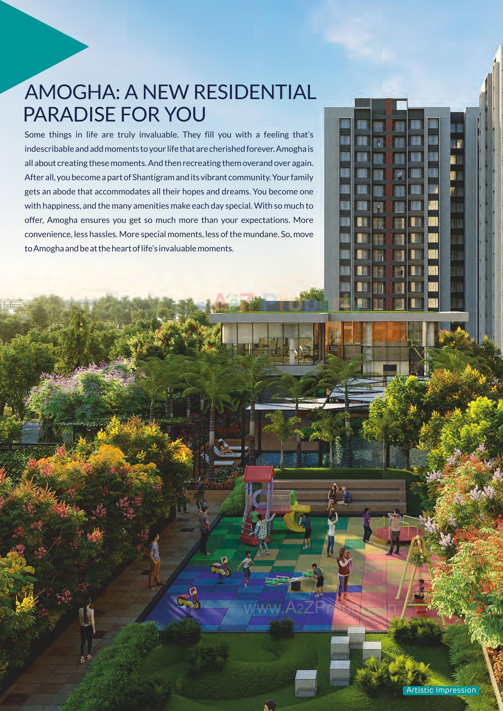 3D Elevation of real estate project Amogha located at Khodiyar, Ahmedabad, Gujarat