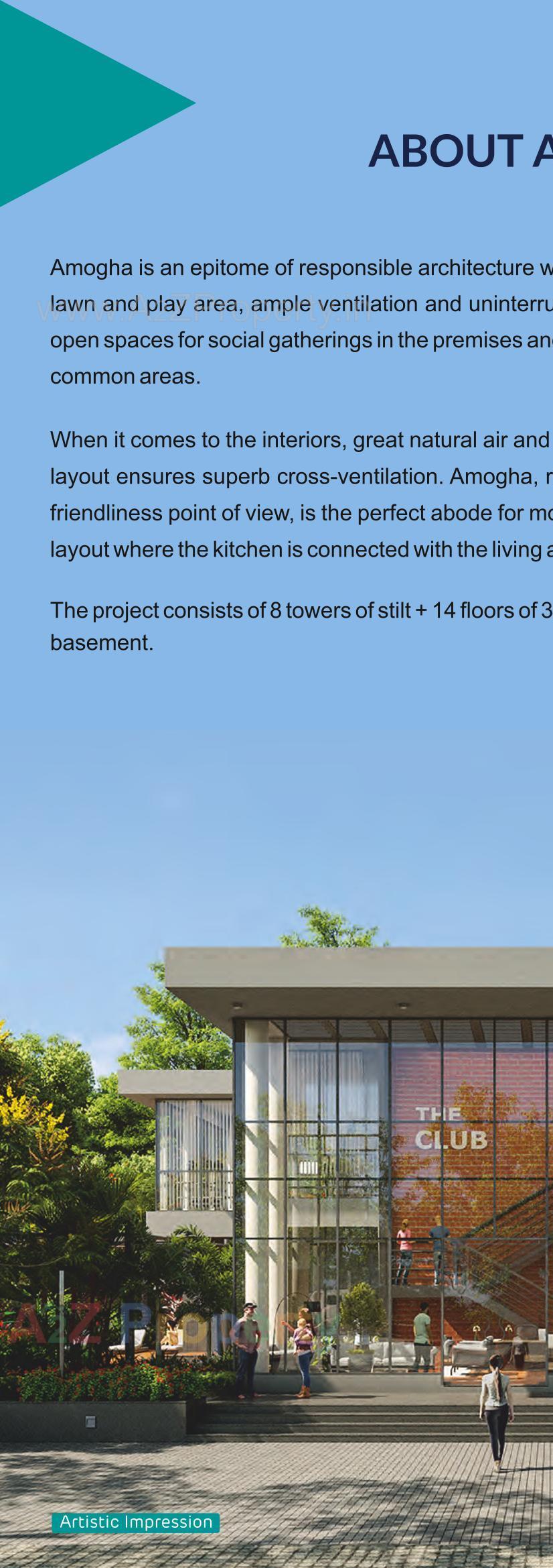 3D Elevation of real estate project Amogha located at Khodiyar, Ahmedabad, Gujarat