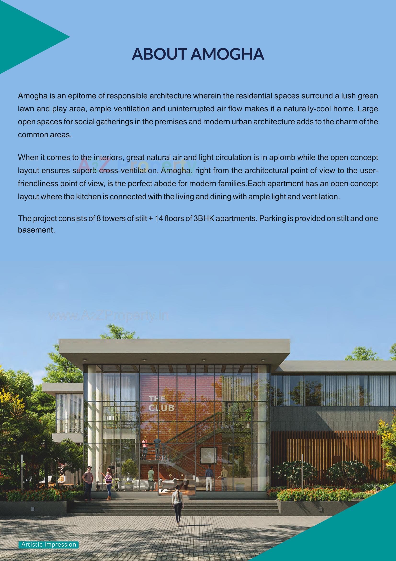 3D Elevation of real estate project Amogha located at Khodiyar, Ahmedabad, Gujarat