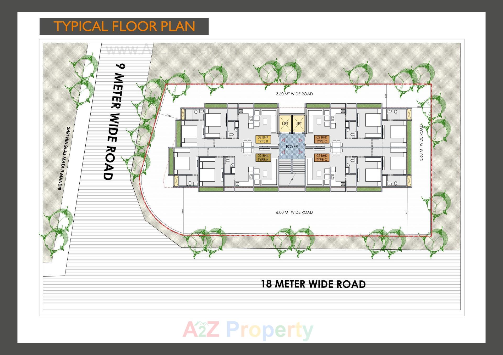 Layout of real estate project Amor Elite located at Paldi, Ahmedabad, Gujarat