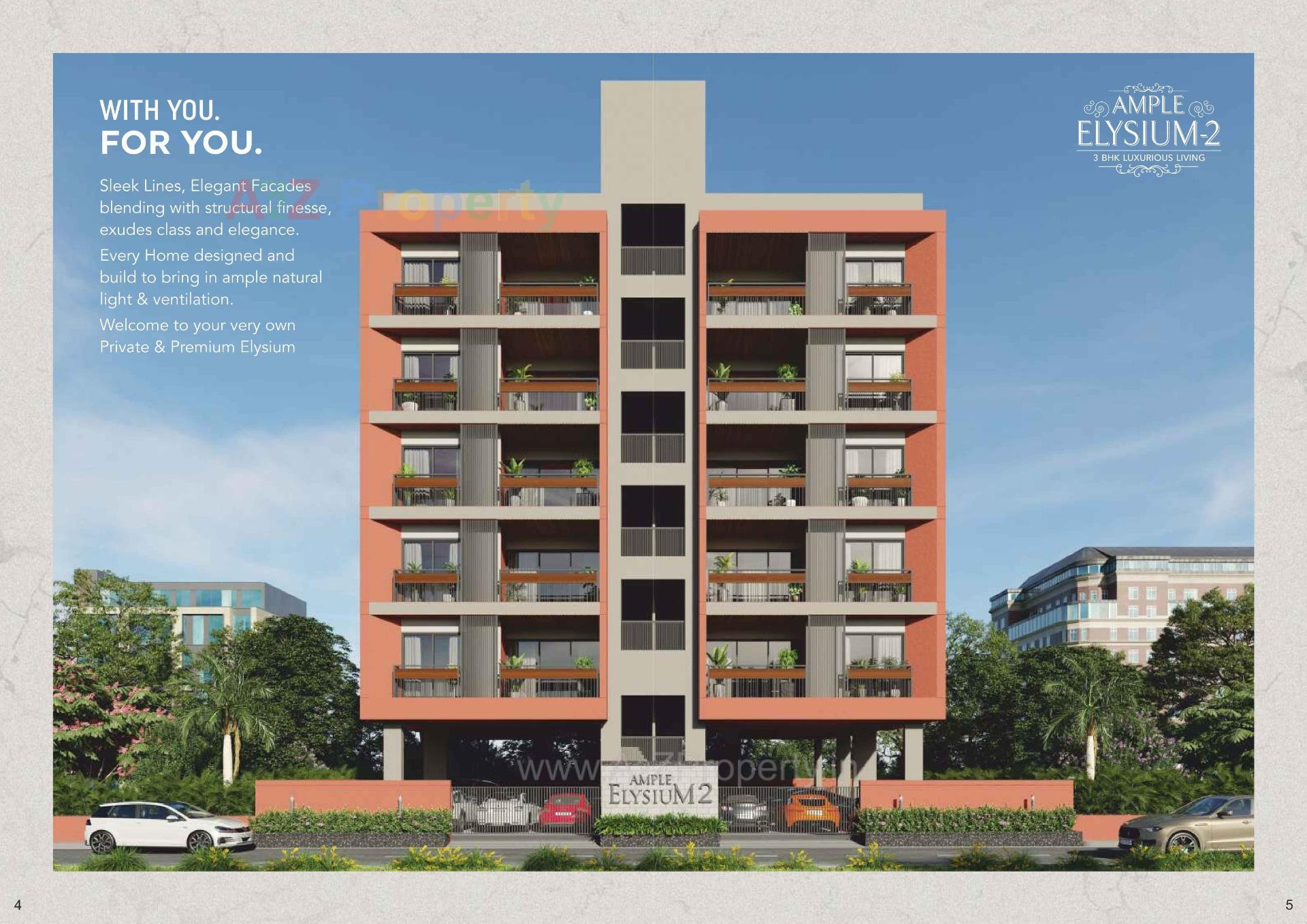 3D Elevation of real estate project Ample Elysium located at Rajpur, Ahmedabad, Gujarat