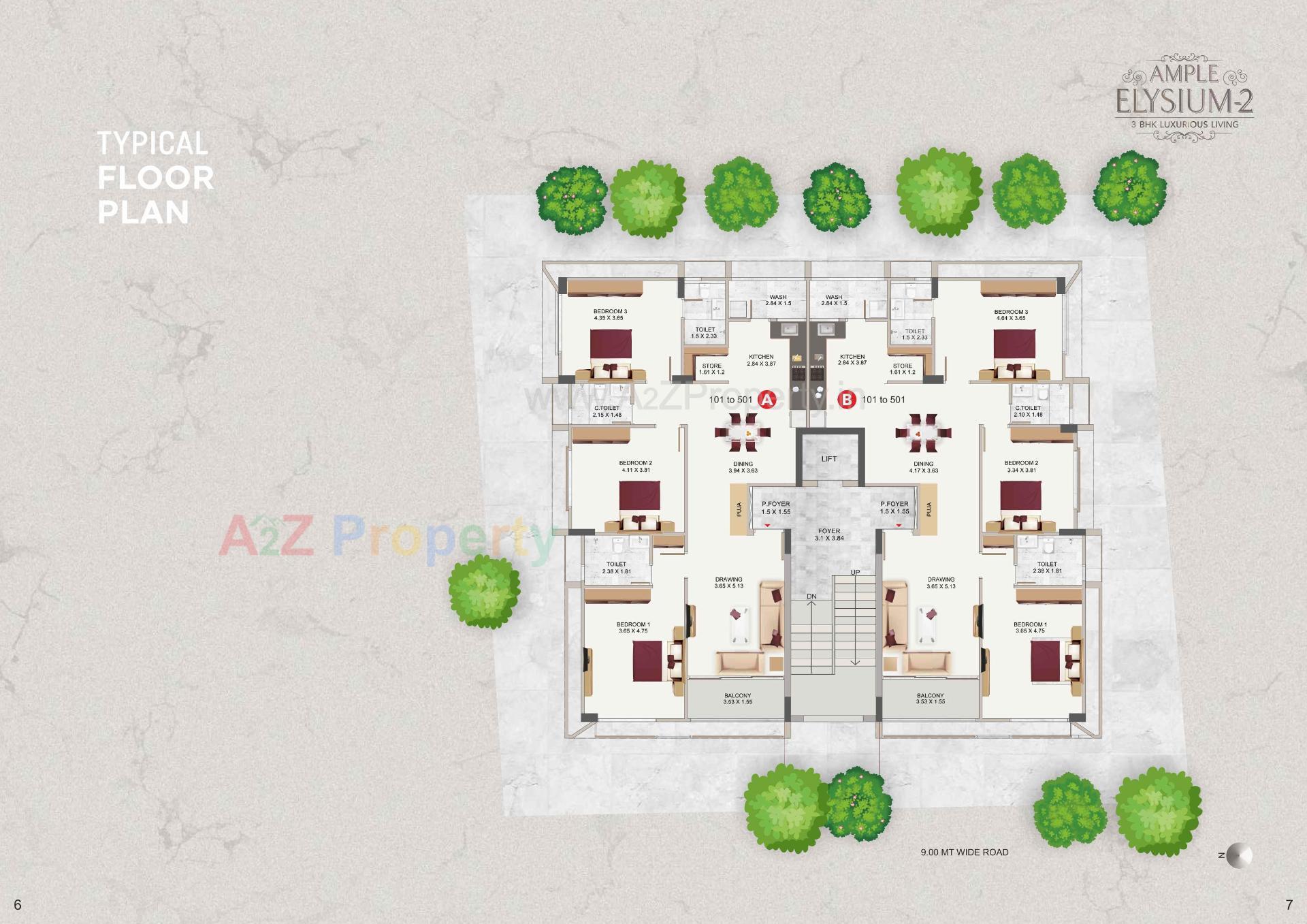Layout of real estate project Ample Elysium located at Rajpur, Ahmedabad, Gujarat