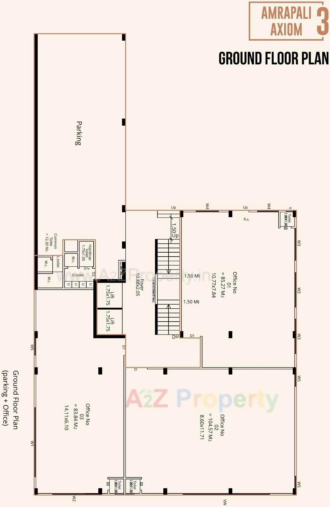 Layout of real estate project Amrapali Axiom located at Ahmedabad, Ahmedabad, Gujarat