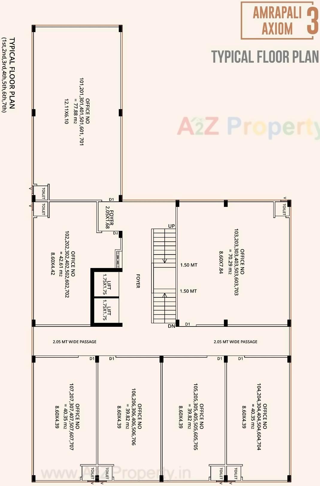 Layout of real estate project Amrapali Axiom located at Ahmedabad, Ahmedabad, Gujarat