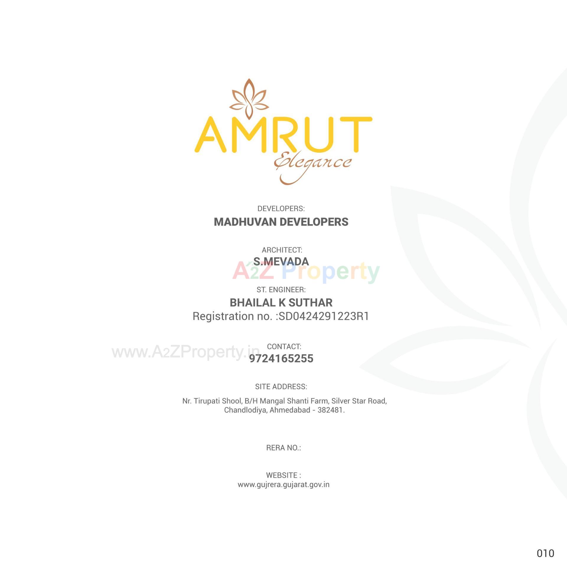  of real estate project Amrut Elegance located at Chandlodiya, Ahmedabad, Gujarat