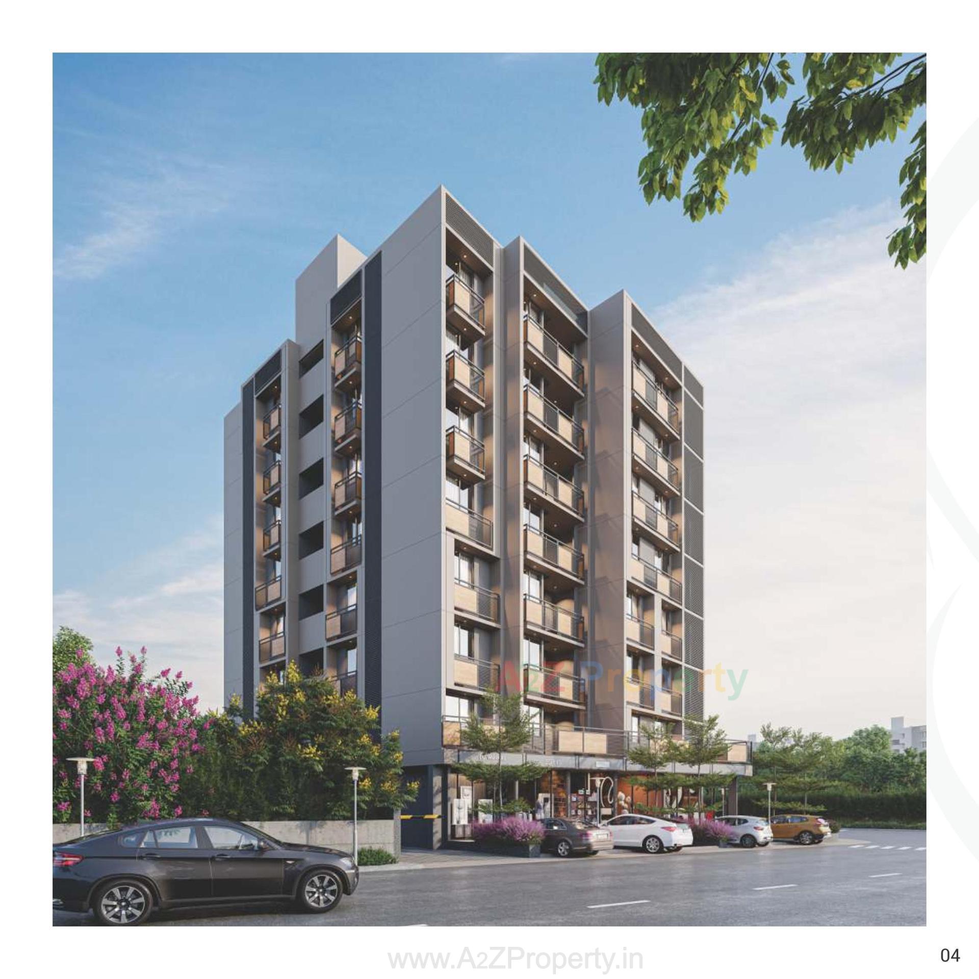 3D Elevation of real estate project Amrut Elegance located at Chandlodiya, Ahmedabad, Gujarat