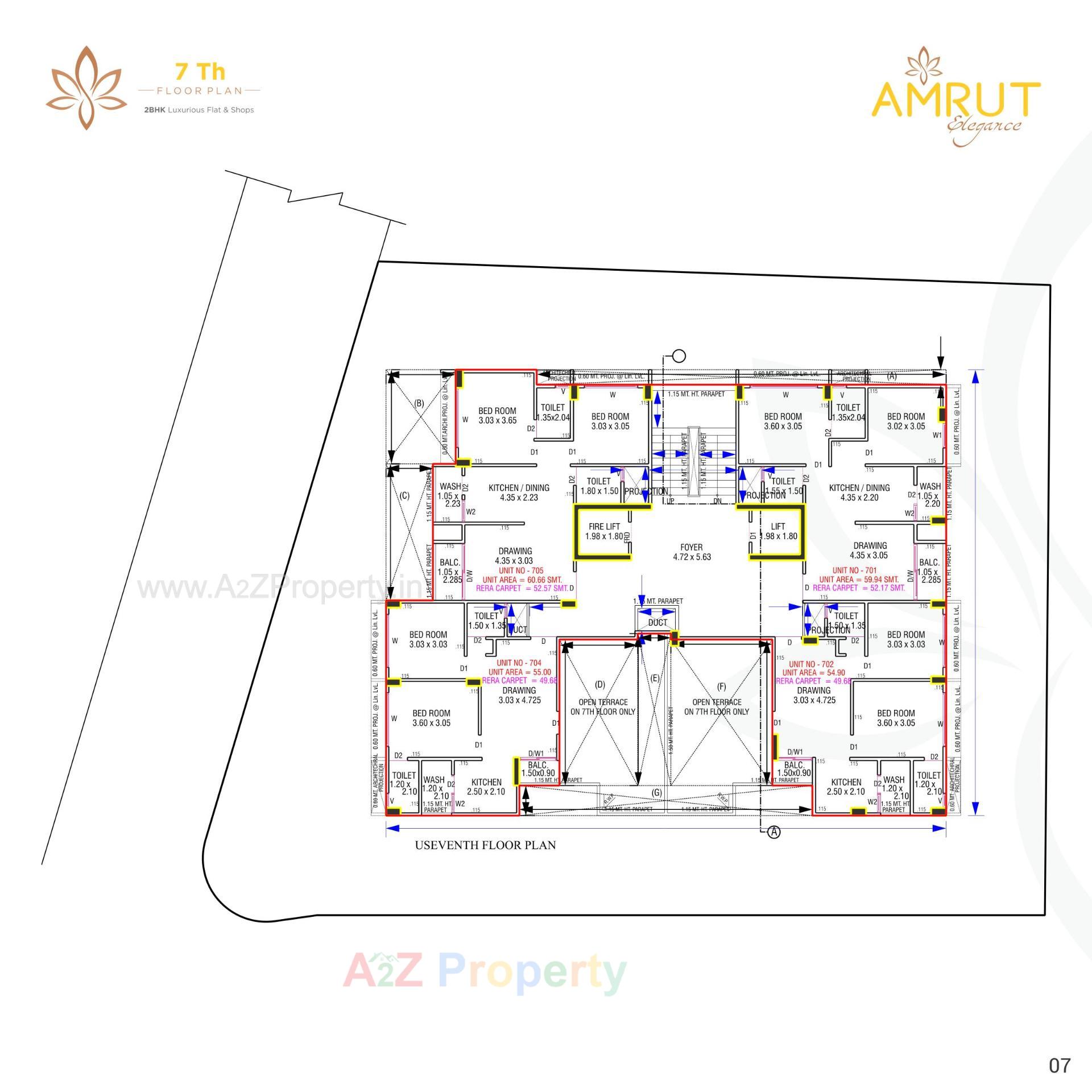 Layout of real estate project Amrut Elegance located at Chandlodiya, Ahmedabad, Gujarat