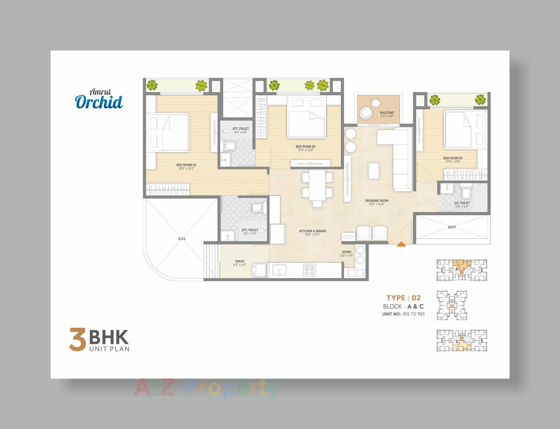 Layout of real estate project Amrut Orchid located at Chandkheda, Ahmedabad, Gujarat