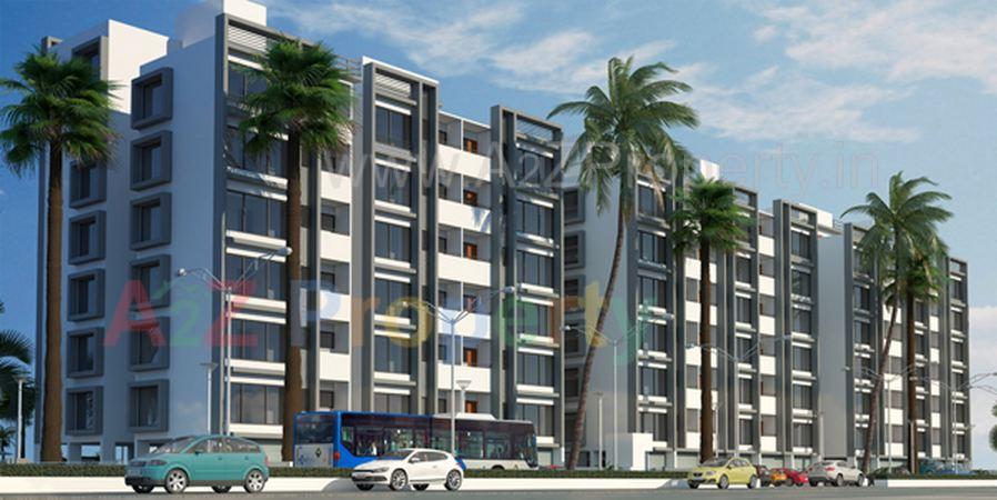 3D Elevation of real estate project Anand Appartment located at Hathijan, Ahmedabad, Gujarat