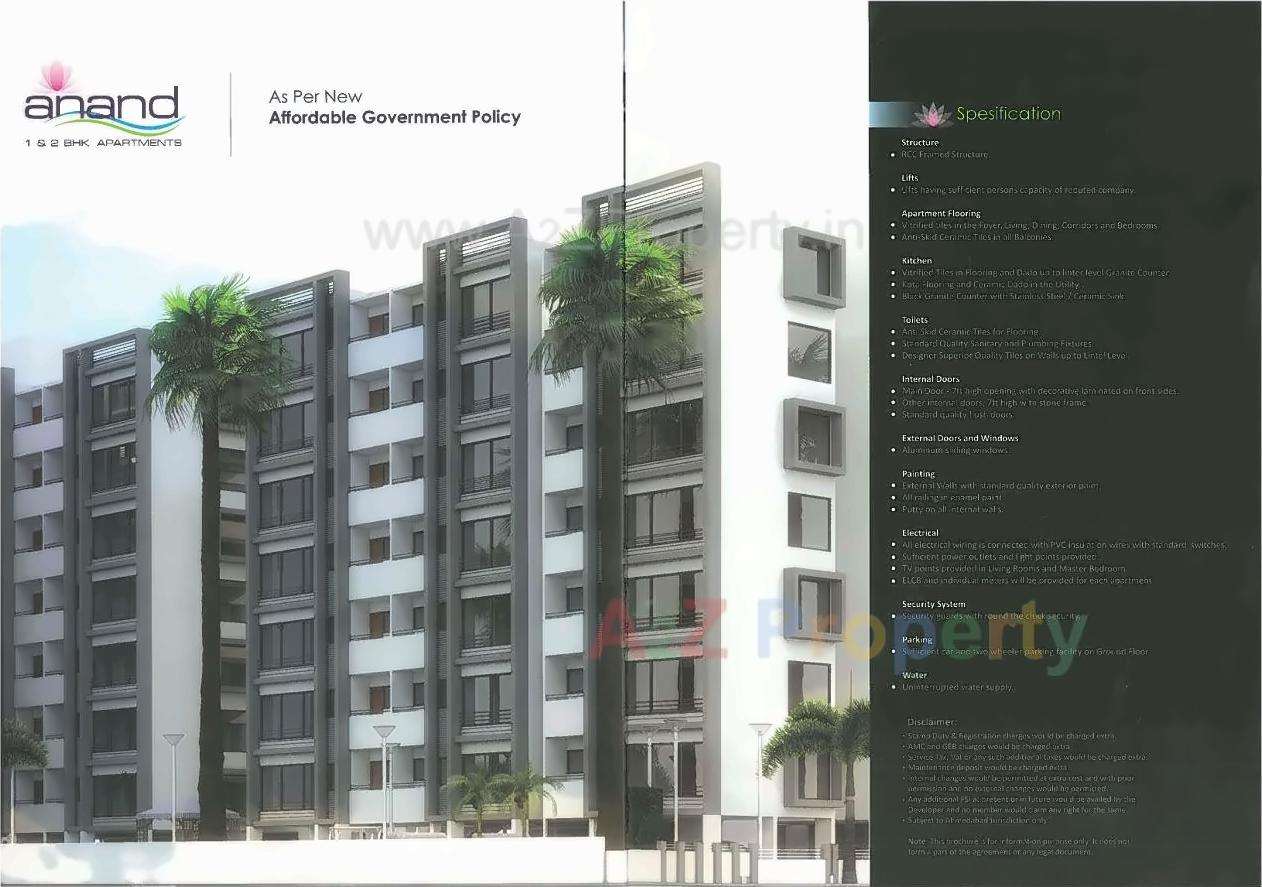 3D Elevation of real estate project Anand Appartment located at Hathijan, Ahmedabad, Gujarat