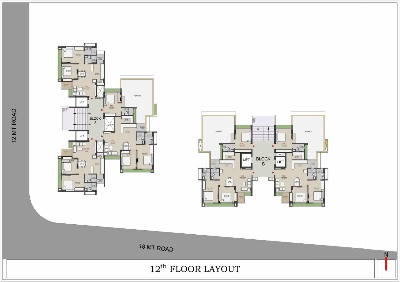 Layout of real estate project Anand Elegance located at Ghuma, Ahmedabad, Gujarat