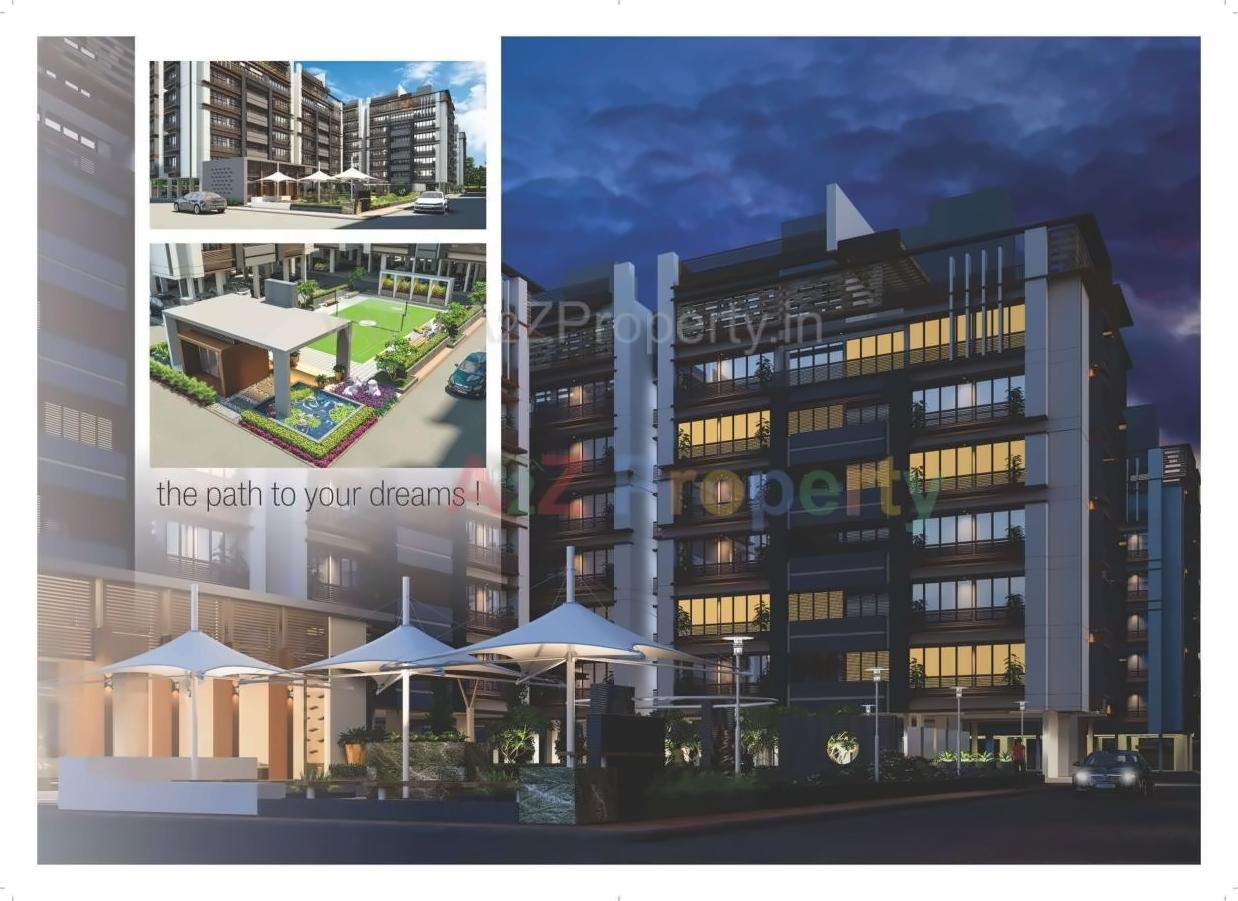 3D Elevation of real estate project Anand Ilyf located at Tragad, Ahmedabad, Gujarat