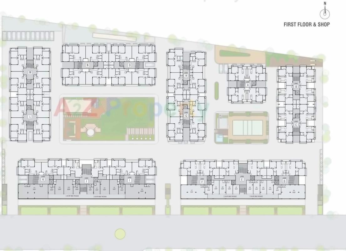 Layout of real estate project Anand Ilyf located at Tragad, Ahmedabad, Gujarat
