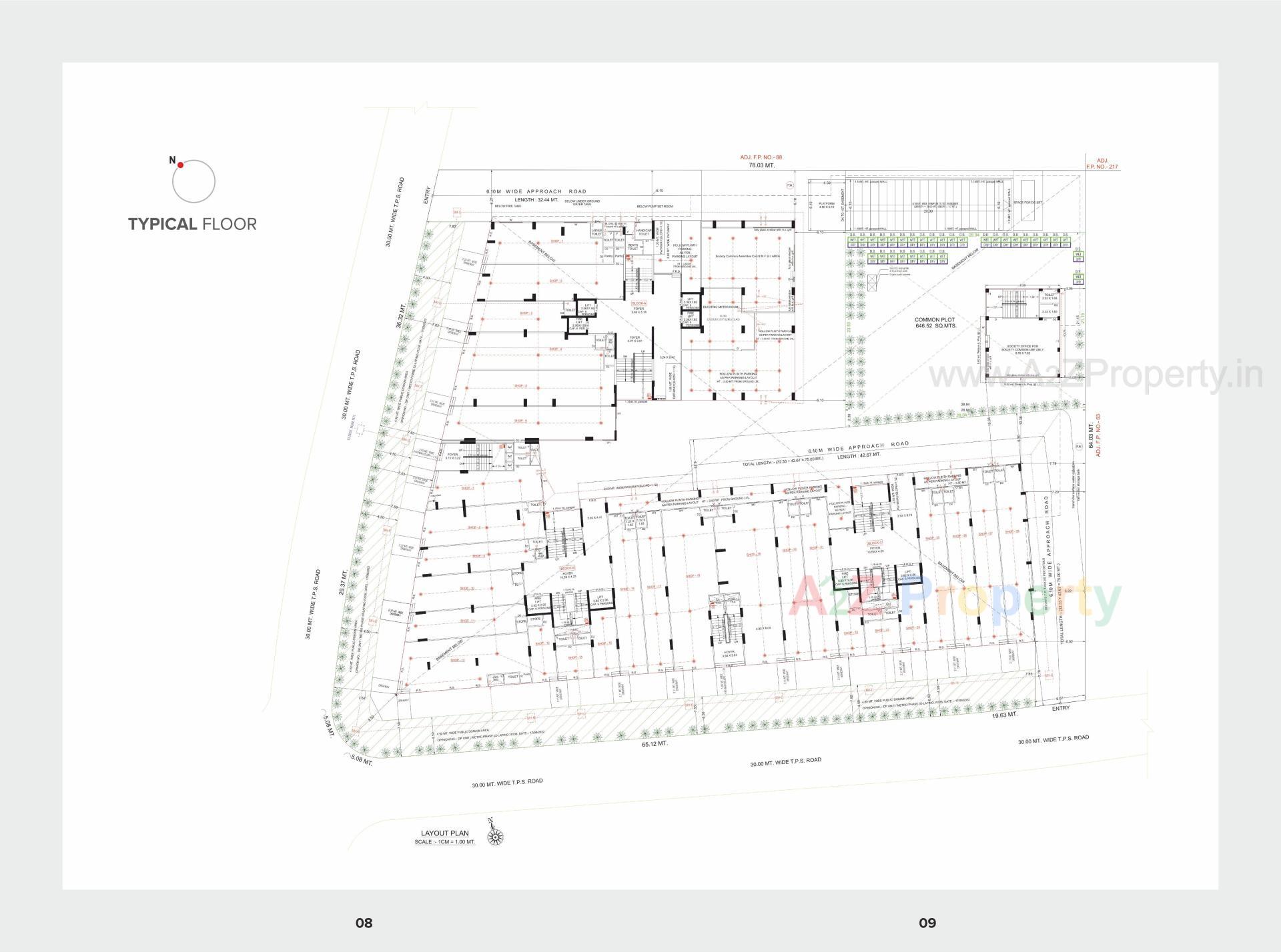 Layout of real estate project Anand Paramount located at Motera, Ahmedabad, Gujarat