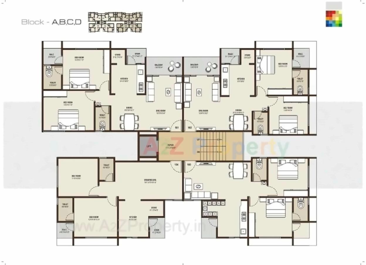 Layout of real estate project Anand Square located at Tragad, Ahmedabad, Gujarat