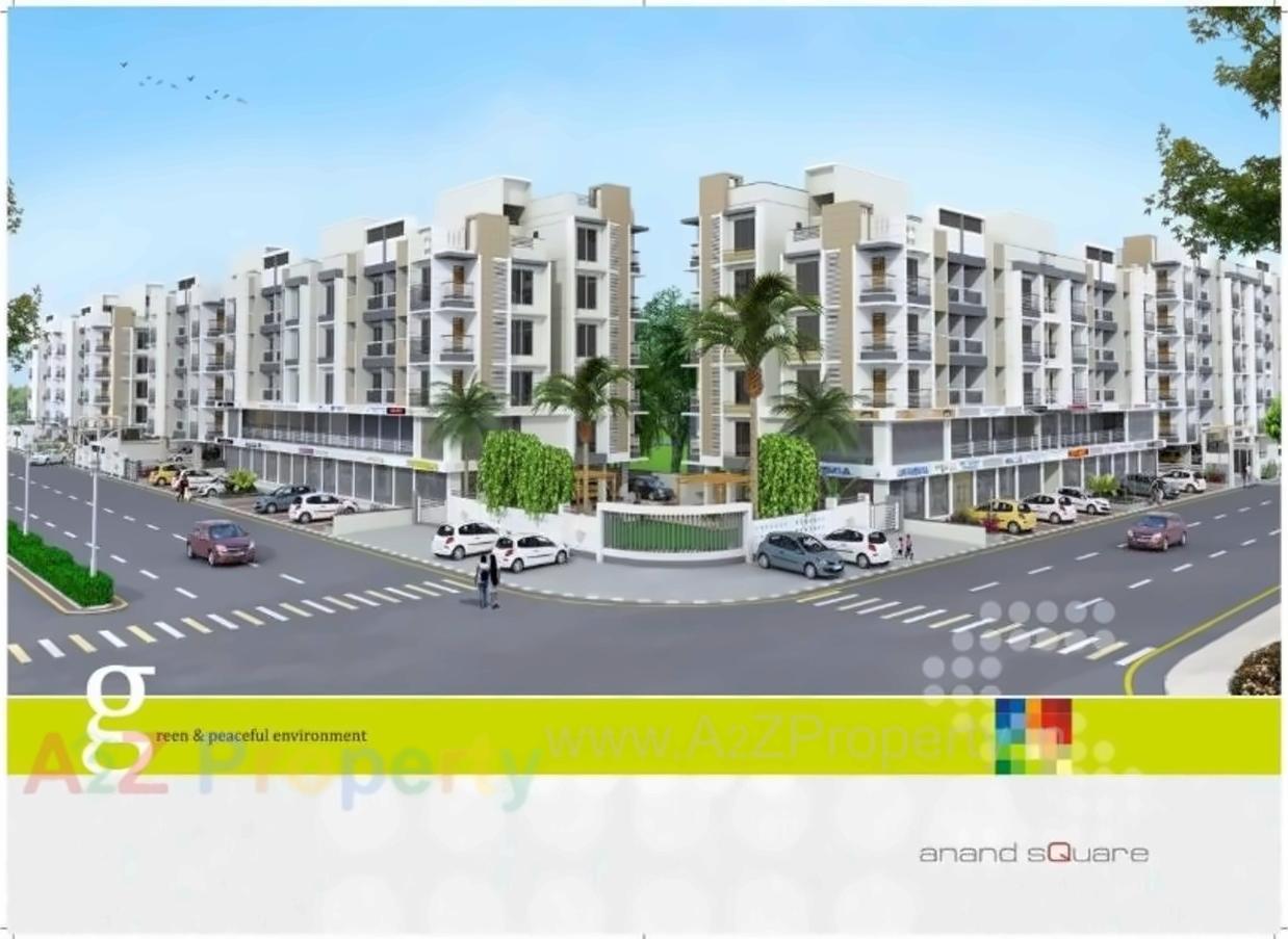 3D Elevation of real estate project Anand Square located at Tragad, Ahmedabad, Gujarat
