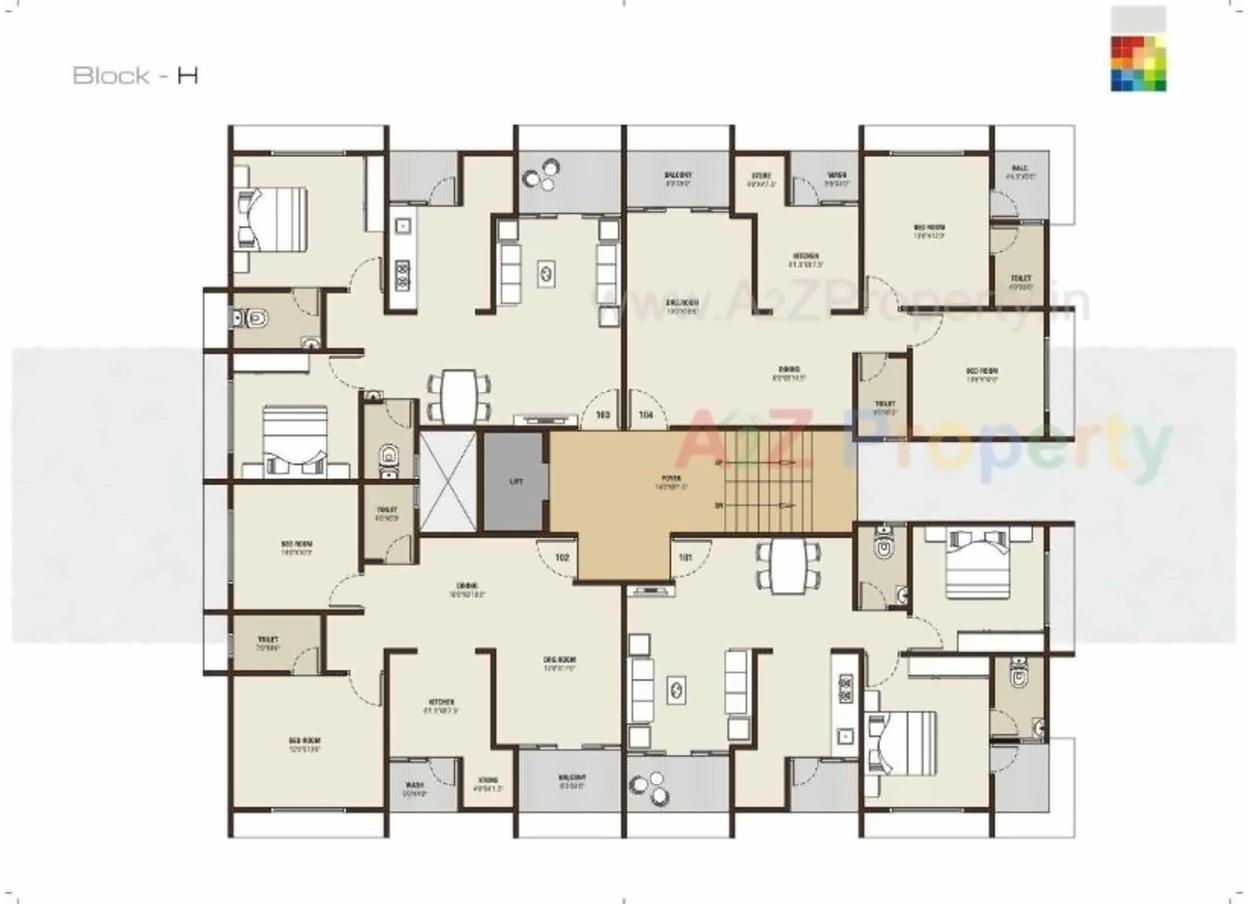 Layout of real estate project Anand Square located at Tragad, Ahmedabad, Gujarat