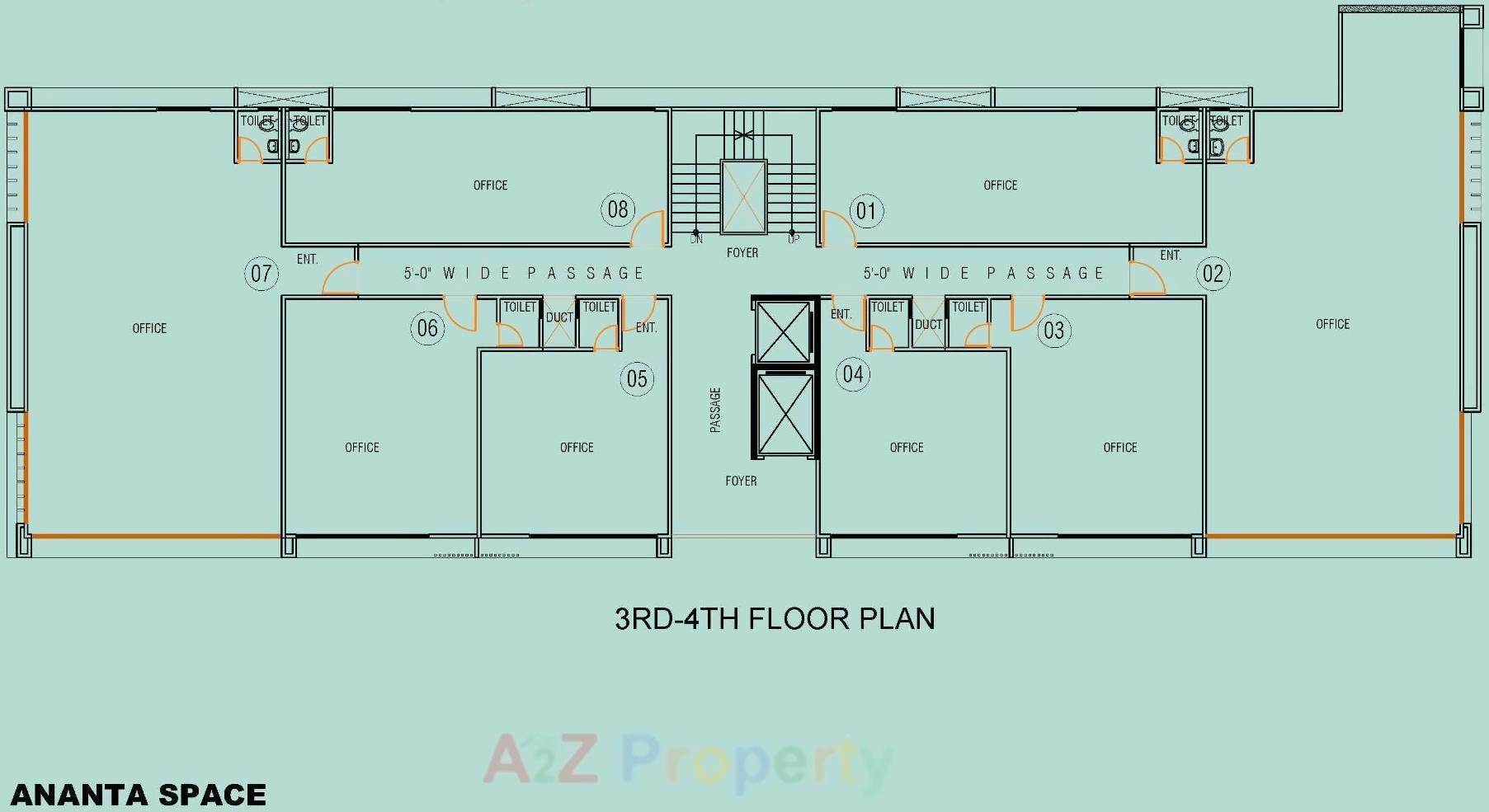 Layout of real estate project Ananta Abode Ananta Space located at Jagatpur, Ahmedabad, Gujarat
