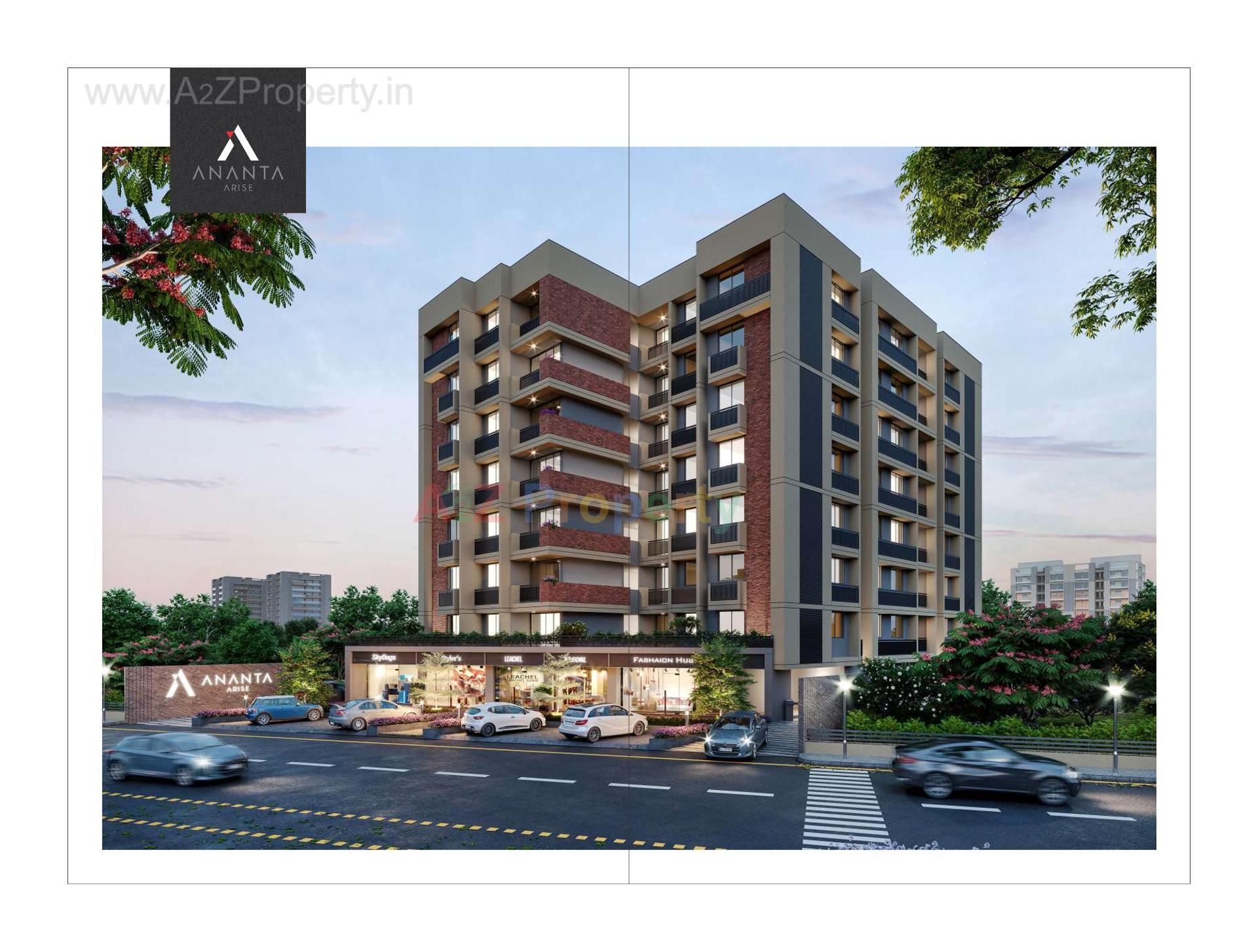3D Elevation of real estate project Ananta Arise located at Ghuma, Ahmedabad, Gujarat