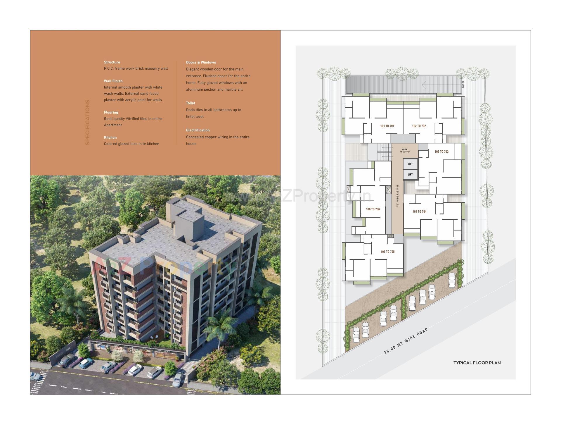Layout of real estate project Ananta Arise located at Ghuma, Ahmedabad, Gujarat