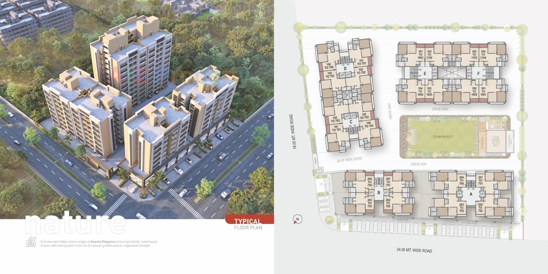 Layout of real estate project Ananta Elegance located at Sanand, Ahmedabad, Gujarat