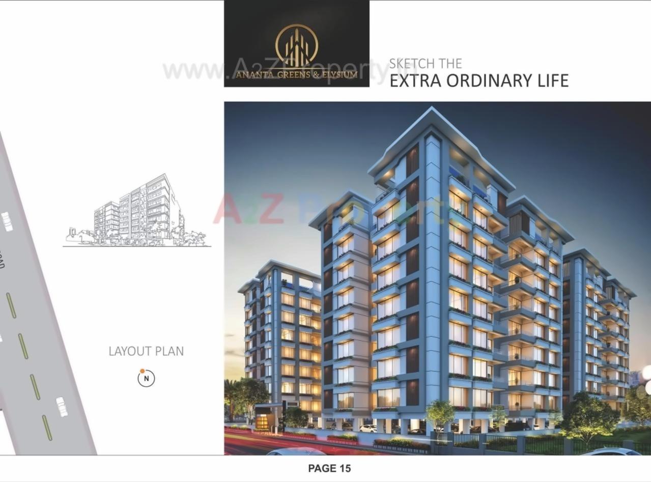 3D Elevation of real estate project Ananta Greens Elysium located at Nikol, Ahmedabad, Gujarat