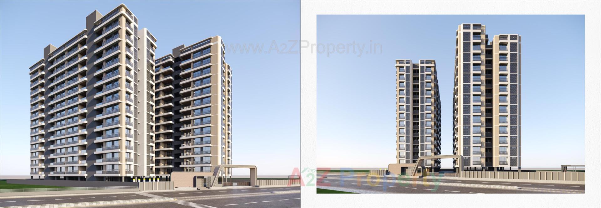 3D Elevation of real estate project Ananta Sky located at Kathwada, Ahmedabad, Gujarat