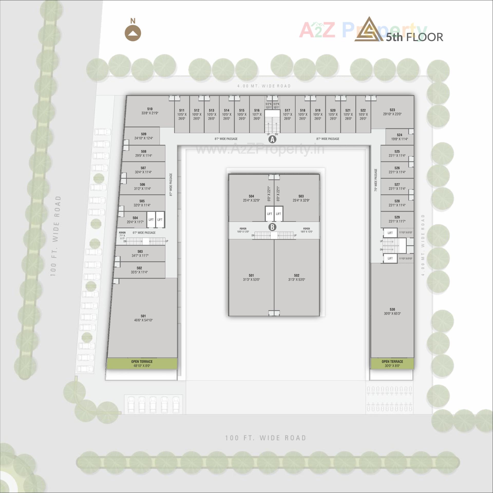 Layout of real estate project Ananta Square located at Hanspura, Ahmedabad, Gujarat
