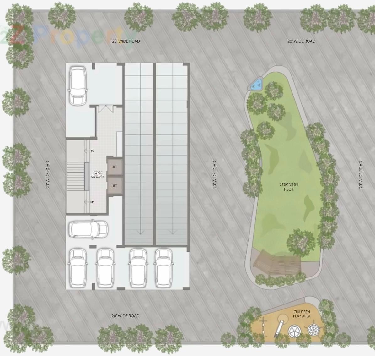 Layout of real estate project Ananta located at Ahmedabad, Ahmedabad, Gujarat