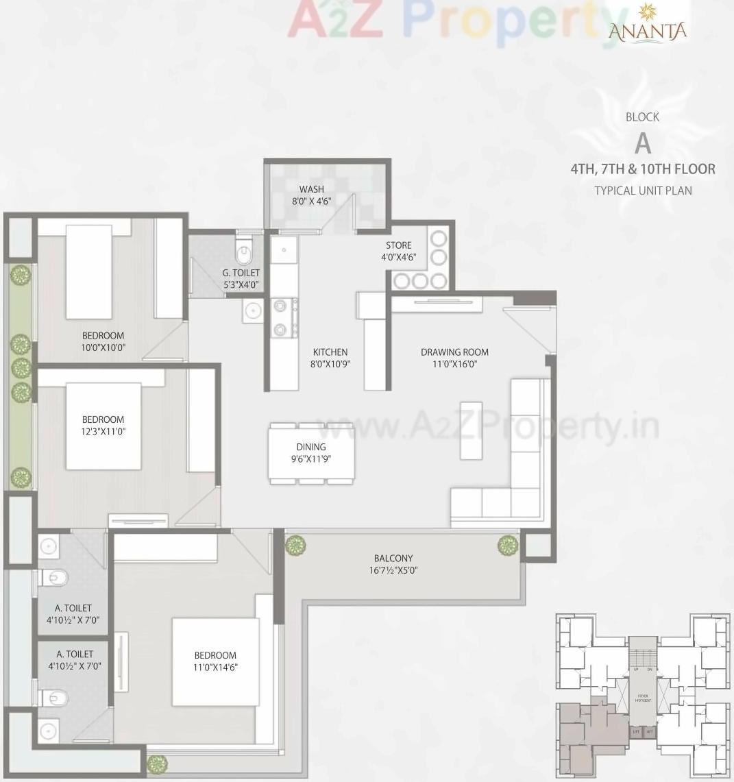 Layout of real estate project Ananta located at Ahmedabad, Ahmedabad, Gujarat